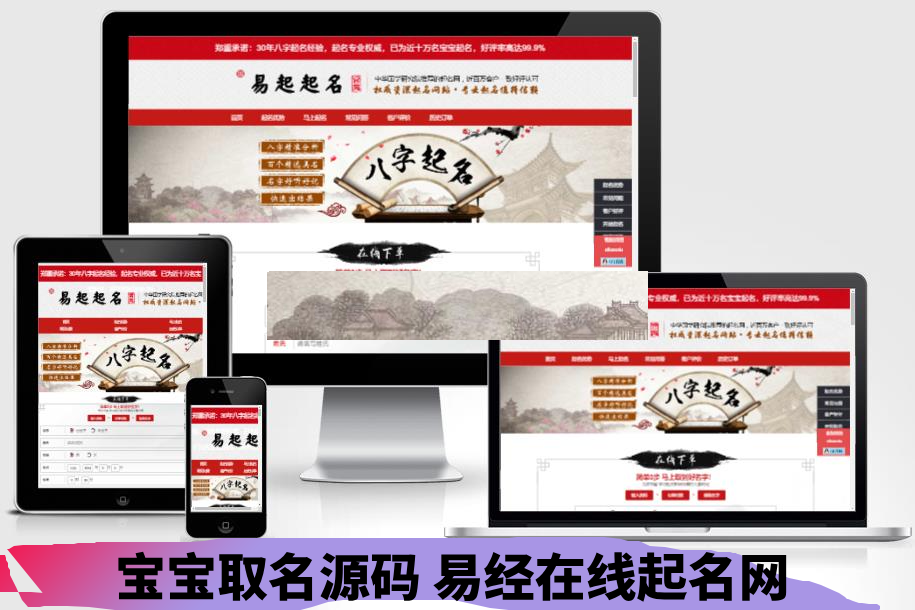 【带个人免签支付】宝宝取名源码 易经在线起名网 周易新生儿取名 生辰八字取名系统